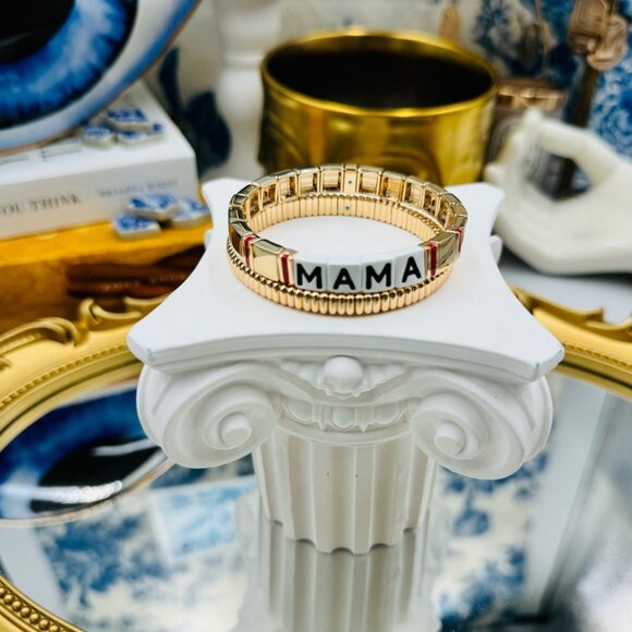 🆕 ROXANNE ASSOULIN 🧿 NWOT Golden MAMA Bracelet Set - Set of 2 - Picture 5 of 14